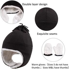 img 3 attached to PESAAT Cozy Baby Trapper Hat, Winter Fleece Earflap Cap for Toddler Boys and Girls