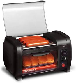 img 4 attached to 🌭 Elite Gourmet EHD-051B Stainless Steel Hot Dog Toaster Oven with 30-Min Timer, Heat Rollers, Bake & Crumb Tray, 4 Bun Capacity, Black - Perfect for World Series Baseball Fans