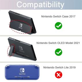 img 3 attached to 🎮 Nintendo Switch OLED Model 2021/Switch 2017 Carrying Case: Travel Bag with 20 Game Card Slots, Shockproof Shell Cover, and Joy-Con & Accessories Protection for Girls and Boys - Animal Design