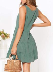img 3 attached to 👗 Stylish MITILLY Sleeveless Button Women's Summer Dress – A Must-Have for Women's Clothing Collection