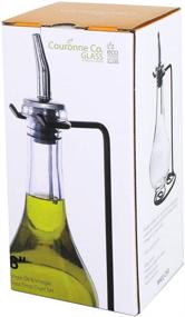 img 1 attached to 🍶 Couronne Company Clear Glass Cruet Set with Stand - 8 oz - Single Oil & Vinegar - 1 Piece