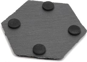img 3 attached to Juvale Black Slate Coasters Hexagon
