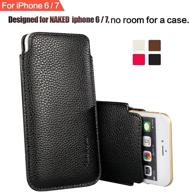 📱 pu leather sleeve case for apple iphone se 2020/6/6s/7/8 4.7" phone with elastic pull strap - professional executive design (black) logo