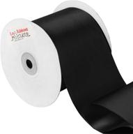 🎀 laribbons double face satin ribbon roll – 3 inch wide, black, 25 yards: top-quality craft ribbon with versatile uses logo