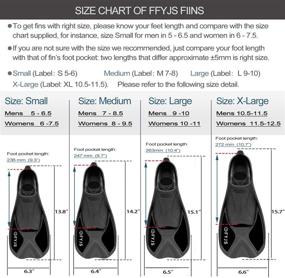 img 1 attached to 🏊 FYJS Short Swim Fins: Compact and Comfy Full Foot Pocket Fins for Snorkeling and Scuba Diving