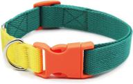 zaizi sam green heavy duty dog collars: adjustable soft pet collars for dogs with sensitive skin - quick release buckle, size small (10''-17'') logo