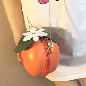 img 3 attached to Pineapple Shaped Women's PU Leather Clutch Purse Cross Body Bag by MILATA