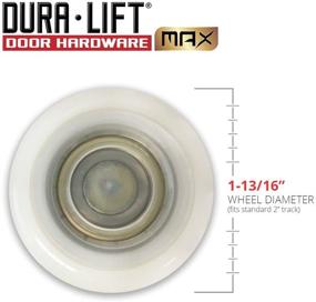 img 1 attached to 🧰 Durable-Lift Ultra-Life MAX 2" Sealed 6200ZZ Bearing Nylon Garage Door Roller, 4" Stem, Pack of 10