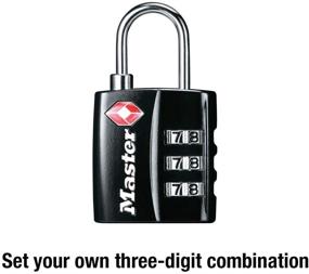 img 2 attached to 🔒 Enhanced TSA Accepted Master Lock Combination 4680DBLK - Your Ultimate Travel Security Solution