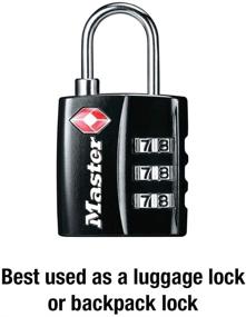 img 1 attached to 🔒 Enhanced TSA Accepted Master Lock Combination 4680DBLK - Your Ultimate Travel Security Solution