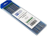 🔋 tig welding tungsten electrodes - 10-pack pure tungsten (green, wp) - 3/32" size logo