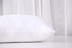 img 3 attached to Acanva Queen Size 20x30 White Extra-Soft Sham Pillow Insert for Bed Sleeping