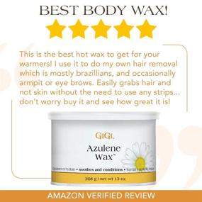 img 3 attached to 🌸 Gentle and Nourishing: GiGi Azulene Hair Removal Wax for Soft & Smooth Whole Body Results - 13 oz. 1-Pack