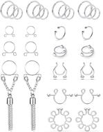 scerring non-piercing stainless nipple rings 💎 for women's jewelry, ideal for body jewelry logo