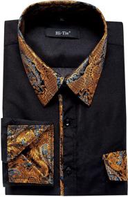 img 3 attached to Paisley Jacquard Regular Wedding Men's 🎩 Clothing: Elevate Your Formal Style with Hi Tie