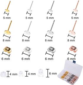 img 2 attached to 💍 BQTQ 2600 Pcs Earring Making Supplies: Stainless Steel Posts, Backs, Studs, and Blanks - Perfect for Jewelry Making