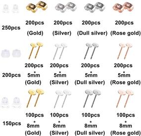 img 3 attached to 💍 BQTQ 2600 Pcs Earring Making Supplies: Stainless Steel Posts, Backs, Studs, and Blanks - Perfect for Jewelry Making