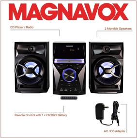 img 2 attached to 🎵 Magnavox MM441: Премиум 3-портовая CD-система в стеллаже с Bluetooth, FM-радио, пультом ДУ и светодиодными цветными огнями для улучшенного аудио-опыта.