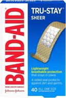 band-aid brand tru-stay sheer strips - effective first aid & wound care, 40 ct логотип