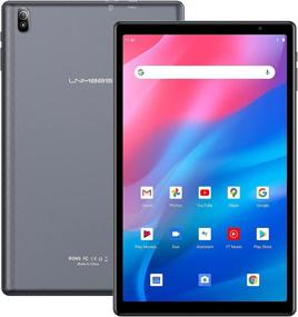 img 4 attached to 📱 LNMBBS 10.1" Octa-Core Tablet with Keyboard, 4GB RAM, 64GB Storage, Android 10, 1920x1200 FHD Display, 13MP Rear Camera, 5G WiFi, 1.8GHz Processor, Bluetooth 5.0, GPS, Face ID - Gray