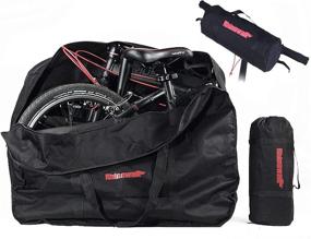 img 1 attached to 🚴 Charwin Folding Bike Bag: 14-20 Inch Bicycle Carrying Case for Travel - Tear Resistant & Foldable