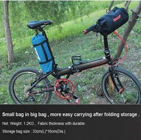 img 2 attached to 🚴 Charwin Folding Bike Bag: 14-20 Inch Bicycle Carrying Case for Travel - Tear Resistant & Foldable