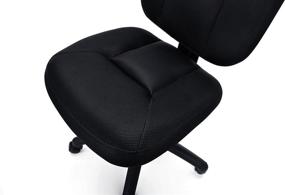 img 3 attached to 🪑 Enhanced Ergonomics: Armless Task Chair in Black - OFM ESS Collection (ESS-101-BLK)