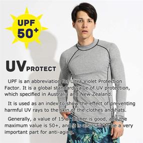 img 2 attached to 🌞 Ultimate Sun Protection: Actleis Men's Long Sleeve Rash Guard, UPF50+ UV Sun Protection Swimming Shirts for Quick Dry Surfing