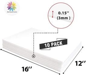 img 3 attached to 🎨 Mat Board Center White Foam Core Boards (12x16, Pack of 10) - High-Quality 1/8" Thick White Foam Boards for Art Projects & Presentation Displays