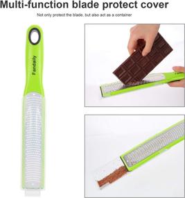 img 1 attached to 🌿 Efficient Green Fandaily Stainless Steel Zester Grater: Handheld Kitchen Tool for Various Ingredients like Lemon, Orange, Chocolate, and More