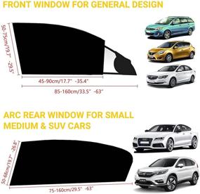 img 3 attached to 🚗 2 Pack of REACHTOP Car Window Screens - Universal Rear Side Door Covers with Mesh Sleeve for Baby, Camping, Mosquito Netting; Block Privacy, Blackout Back