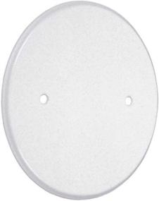 img 1 attached to 🔳 TayMac LPB3325 Flat Blank 5" Round Metallic Wallplate - Standard Size, Brilliant White Finish