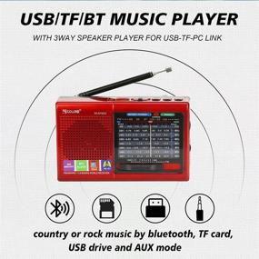 img 1 attached to 🔴 ZWYING Multi-Function Wireless Radio: FM/AM/SW Multi-Band Bluetooth Speaker MP3 Player - Red