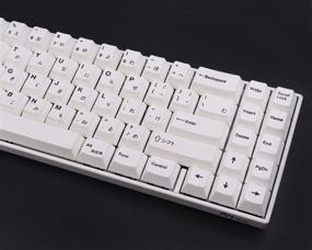 img 1 attached to 🔲 PBT Японские клавиши: 135 Cherry Profile DYE-Sub White Theme - Минималистичный стиль для механической клавиатуры