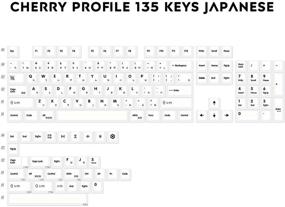 img 3 attached to 🔲 PBT Японские клавиши: 135 Cherry Profile DYE-Sub White Theme - Минималистичный стиль для механической клавиатуры