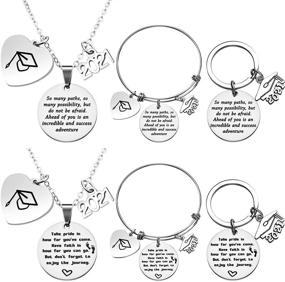 img 4 attached to Graduation Keychain Necklace Stainless Graduates