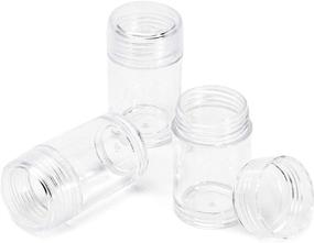 img 1 attached to 📦 Convenient Plastic Box Storage with Jar Containers: Perfect for Organizing Glitter, Beads, and Rhinestones (6.5 x 2 x 5.5 In)