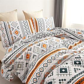 img 1 attached to Bohemian Breathable Durable Geometrical Comforter