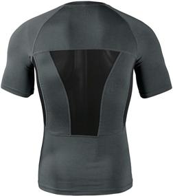 img 2 attached to Men's Slimming Compression Shirts Tshirts with Sleeve