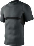 men's slimming compression shirts tshirts with sleeve logo