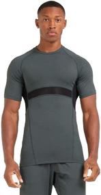 img 1 attached to Men's Slimming Compression Shirts Tshirts with Sleeve