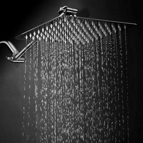 img 2 attached to 🚿 Enhance Your Shower Experience with HotelSpa Giant 10-inch Stainless Steel Rainfall Square Showerhead and Adjustable Extension Arm