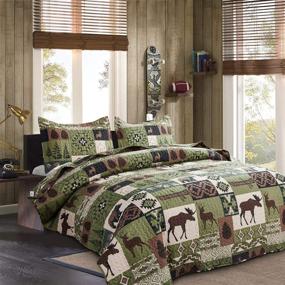 img 3 attached to Bedspread Patchwork Reversible Coverlet Lightweight Bedding for Bedding Sets & Collections