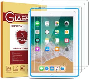 img 4 attached to 📱 OMOTON [3 Pack] Tempered Glass Screen Protector for iPad 6th Generation, iPad Pro 9.7, iPad Air 2 – Ultimate Protection against Scratches and Shatters