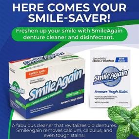 img 3 attached to 🌿 Очищающее средство Smile Again Mint для зубных протезов, защитных щитков для зубов, ночных щитков и ретейнеров - Полугодовой запас с дезинфицирующим средством.