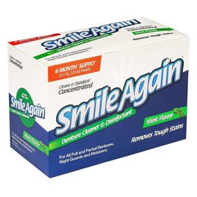 img 4 attached to 🌿 Smile Again Mint Denture, Mouth Guard, Night Guard, Retainer Cleaner - 6 Month Supply with Disinfectant