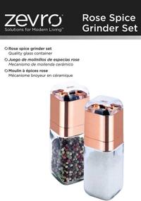 img 1 attached to Premium Quality Rose Gold Spice Mill Set by Honey-Can-Do: Enhance Your Culinary Delights with Style