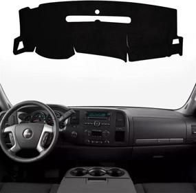 img 4 attached to 🚘 Premium Dashboard Cover for GMC Sierra & Chevrolet Silverado - Fits 2007-2013 Models with Dual Glove Boxes by SHINEHOME