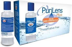 img 2 attached to 👁️ PuriLens Plus Preservative Free Saline 4 Fl Oz Bottles - Pack of 12: Optimal and Convenient Eye Care Solution