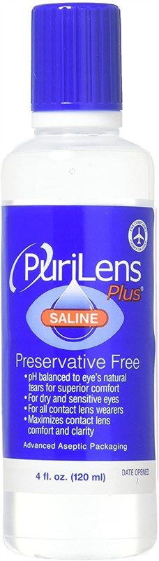 purilens preservative saline twelve bottles logo